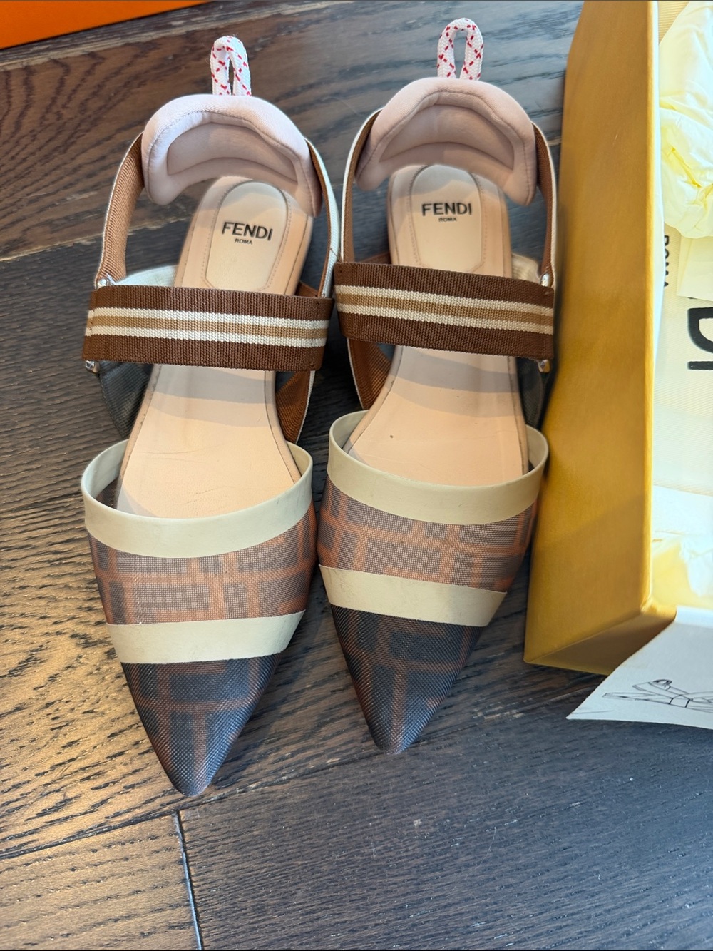 Fendi point toes flats